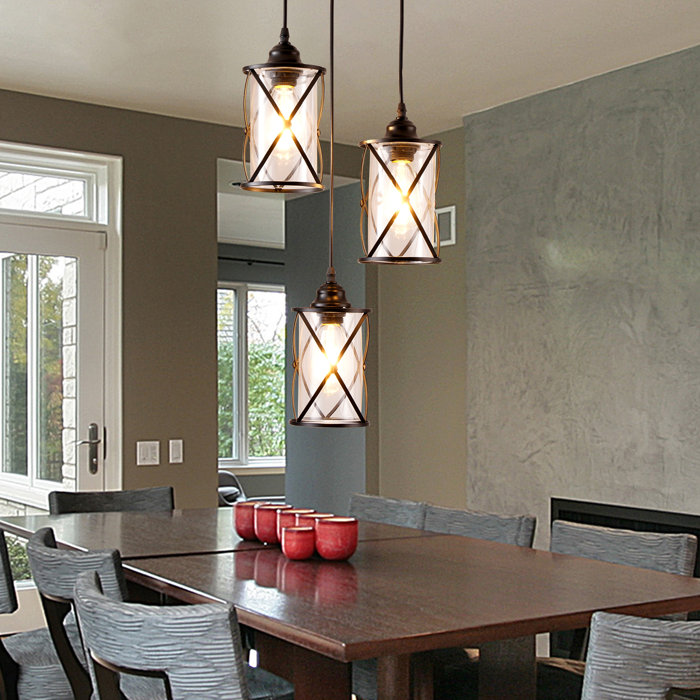 August Grove® Annelisse 3 Light Kitchen Island Cylinder Pendant Wayfair